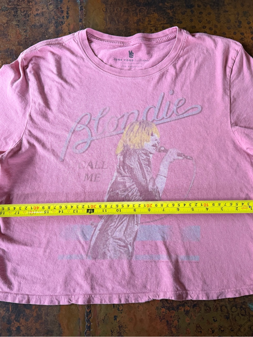 Blondie 'Call Me' Graphic Tee - Pink - Junk Food Clothing crop top - Picture 5 of 5